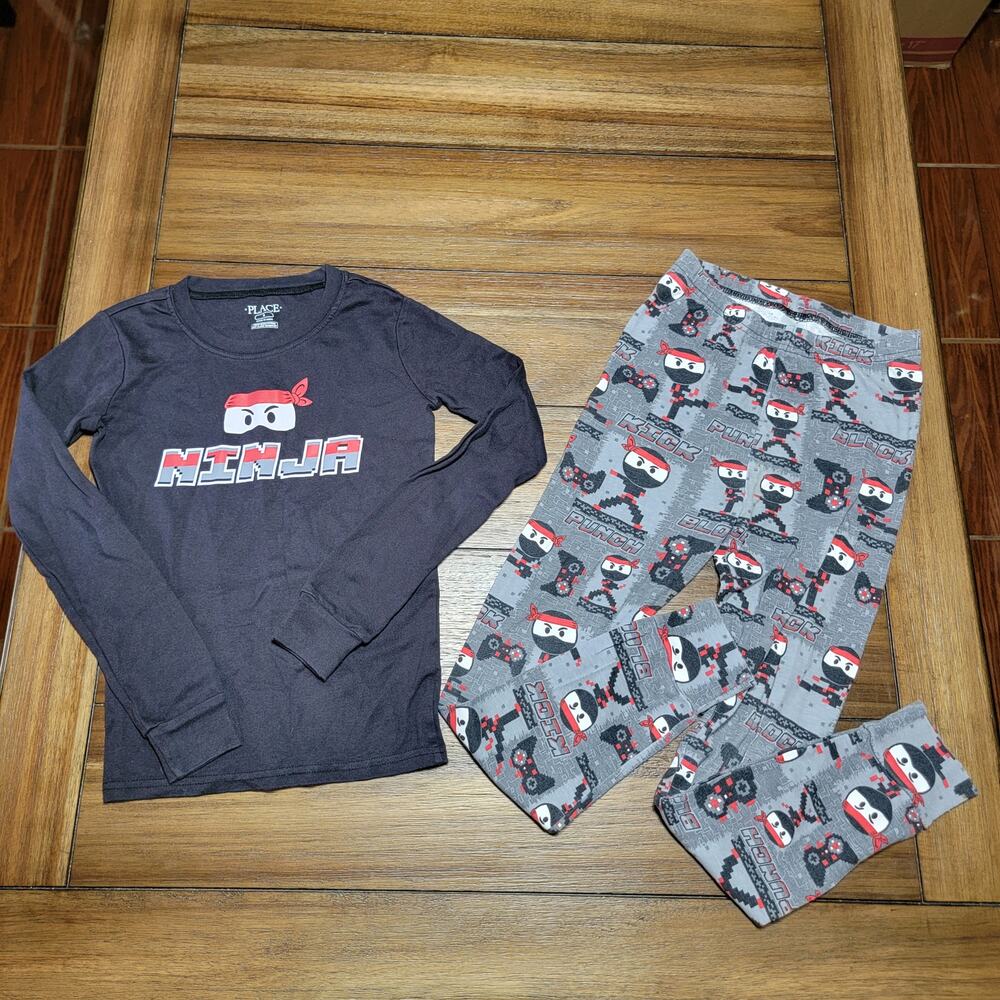 2 Pc Children's Place Video Game Ninja Pajama Set - Size 8